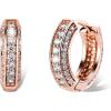 imageTOPGRILLZ Iced Out Hoop Earrings Cubic Zirconia Huggie Cartilage Cuff Hypoallergenic Luxury Fashion Round Circle Earrings For Men Women